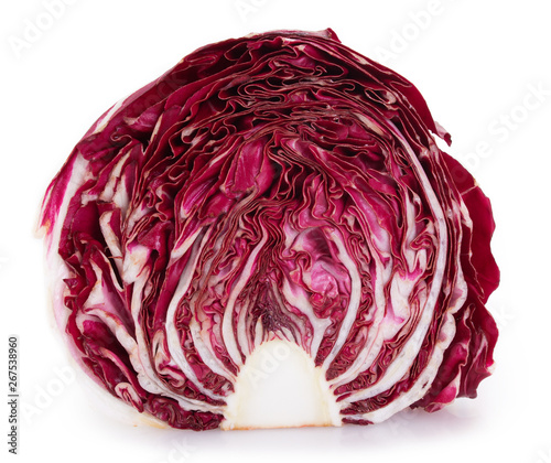 Fresh radicchio on white background