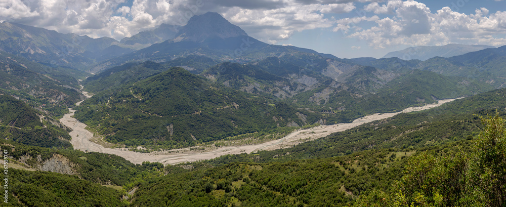 Fototapeta premium Fast, mountain river on a summer day