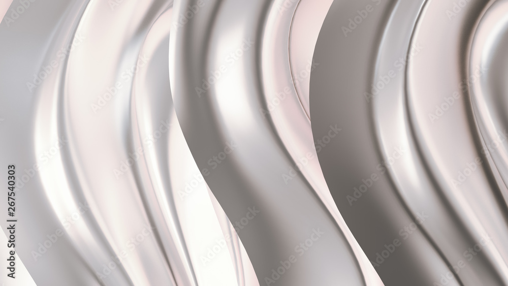 Luxurious silver background with satin drapery. 3d illustration, 3d rendering. Luxurious silver background with satin drapery. 3d illustration, 3d rendering.