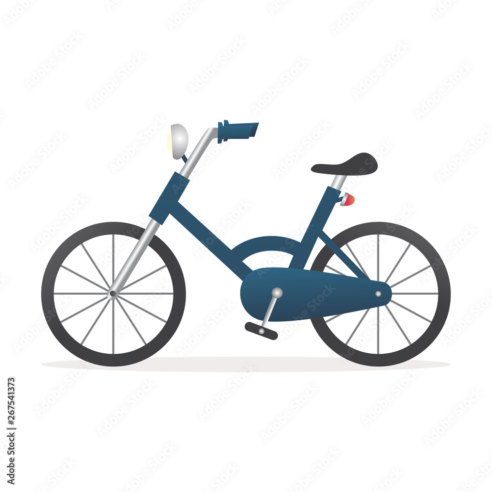 Simple blue bicycle