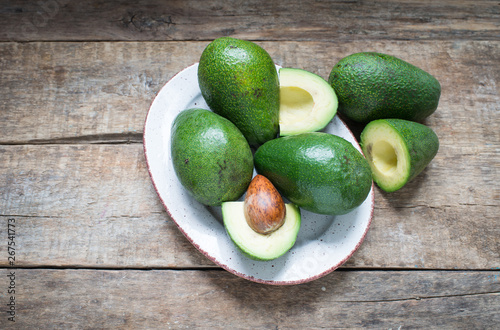avocado on a wooden background