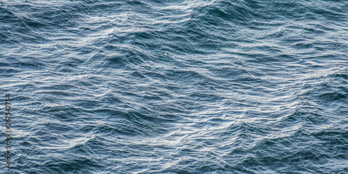 Blue sea surface with waves as texture