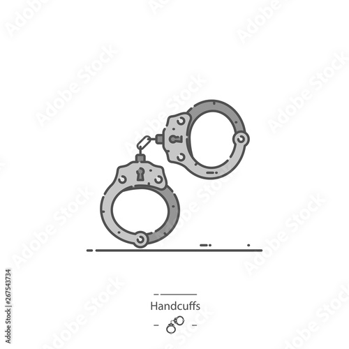 Handcuffs - Line color icon