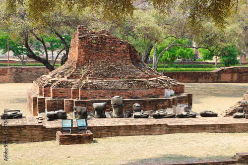 Wat Mahathat, Ayutthaya, Thailand : Buddhist temple in the Ayutthaya Historical Park