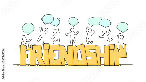 little people with word Friendship
