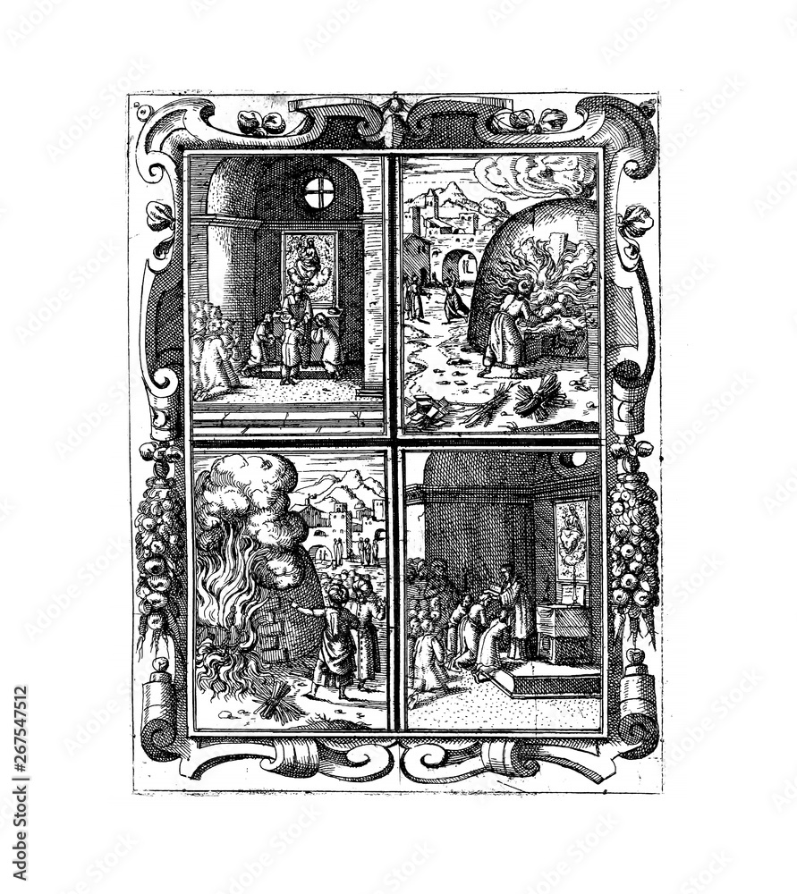 Fototapeta premium Christian illustration. Old image
