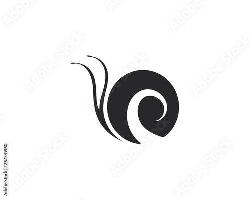 snail logo template vector icon illustration design 