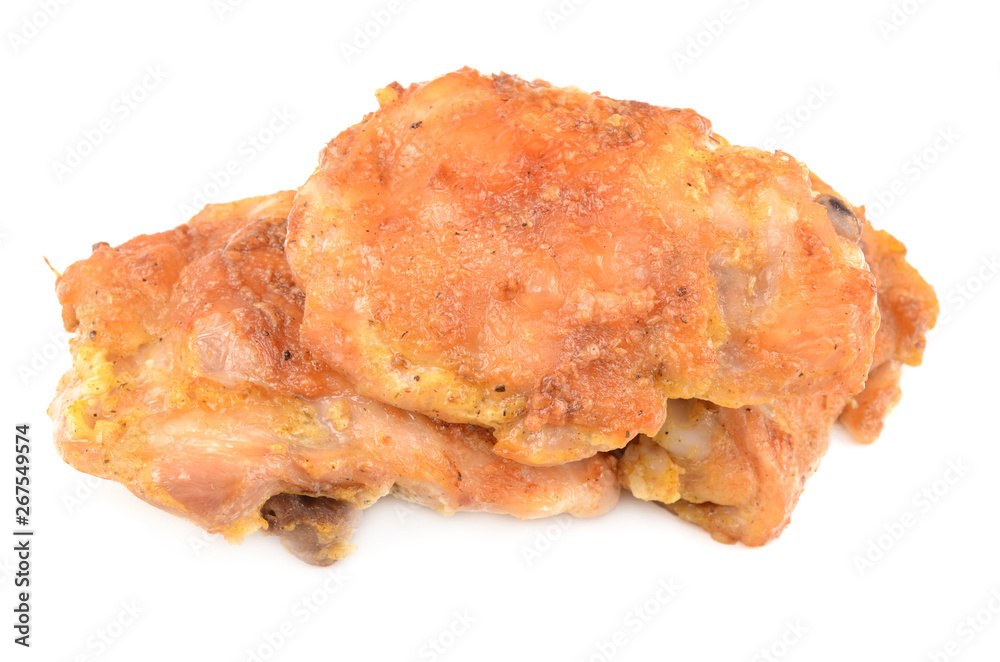 Fried chicken on a white background Fried chicken on a white background