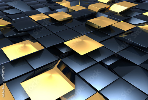 abstract cubes background. 3d illustration