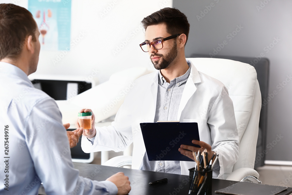 Male patient at urologist's office Male patient at urologist's office