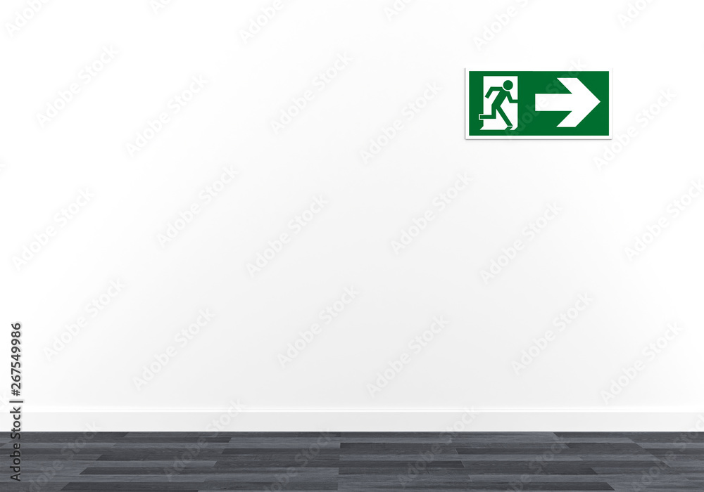 Exit Sign Ecamples exit sign symbol emergency escape evacuation Stock Illustration | Adobe ...