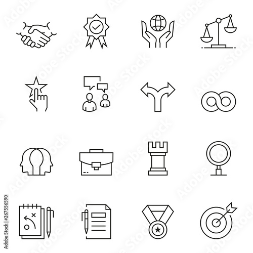 Business Ethics Icon Set
