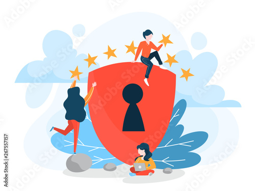 GDPR or general data protection regulation concept