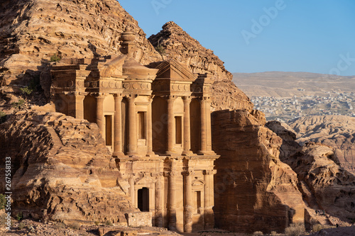 The Monastery or Ad Deir in Petra ruin and ancient city, Jordan