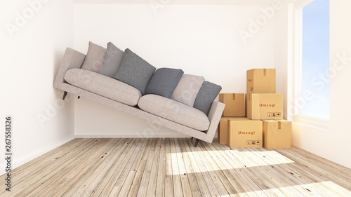 kleines Wohnzimmer mit zu großem Sofa