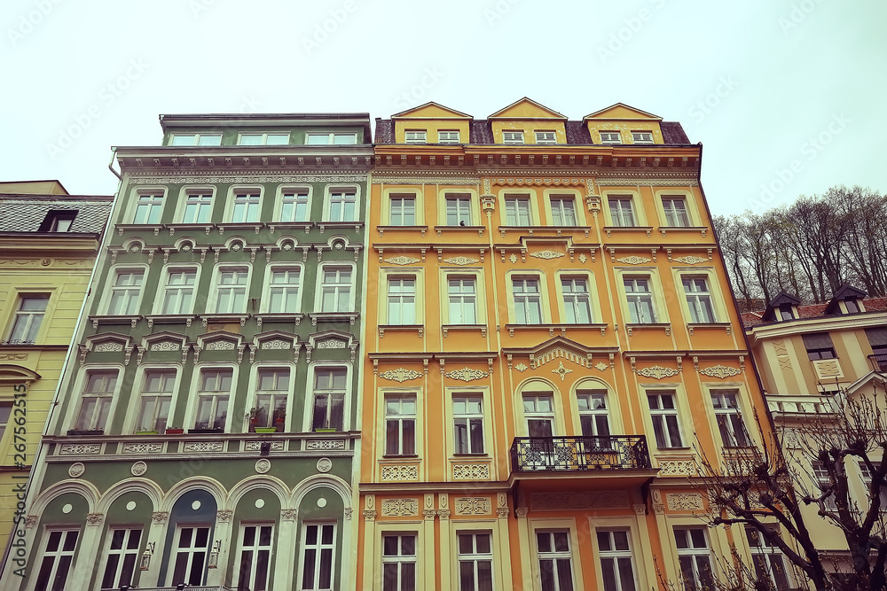 Obraz premium Karlovy Vary Czech Republic / view of the landscape city of Karlovy Vary, a tourist view in the Czechs
