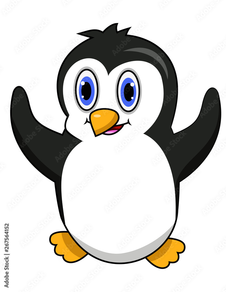 Obraz premium Cute penguin cartoon