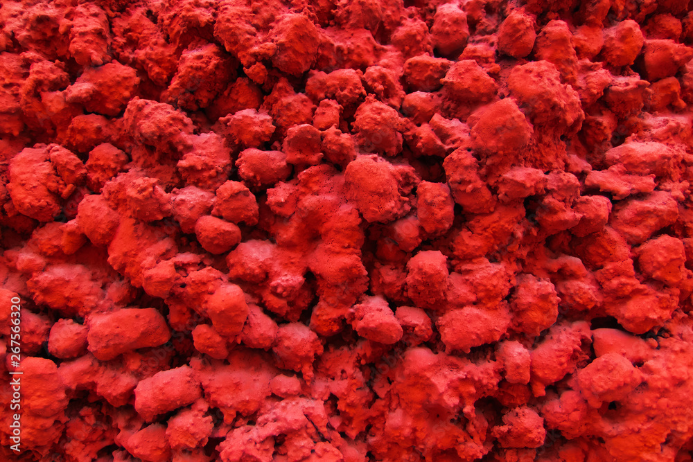 Red wall. Texture plaster. Red wall. Texture plaster.