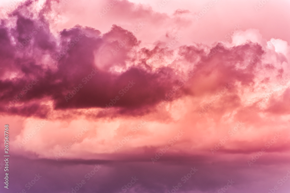 Twilight sky with effect of light pastel pink colors. Colorful sunset of soft clouds. Twilight sky with effect of light pastel pink colors. Colorful sunset of soft clouds.