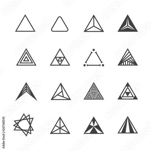 triangle icon set