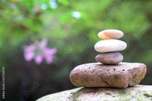 Pebbles or stones stacked up