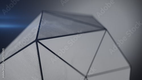 Polygonal shape with grunge...