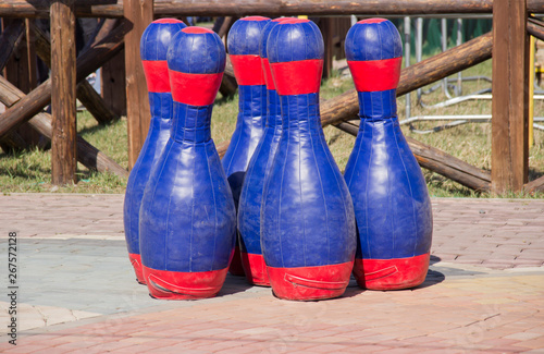Принти на полотні huge bowling pins suitable for giants