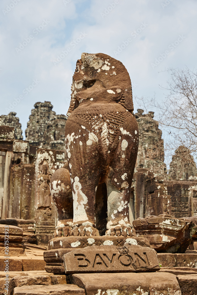 Fototapeta premium Bayon ruins in Cambodia.