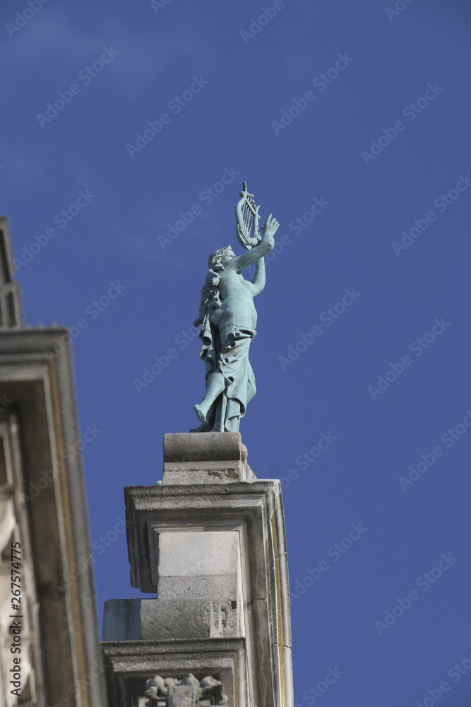 Ghent sculptures and skyline