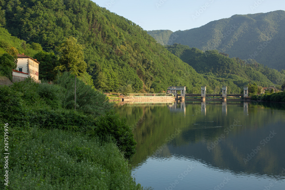 Hydro electric dam on the Serchio River