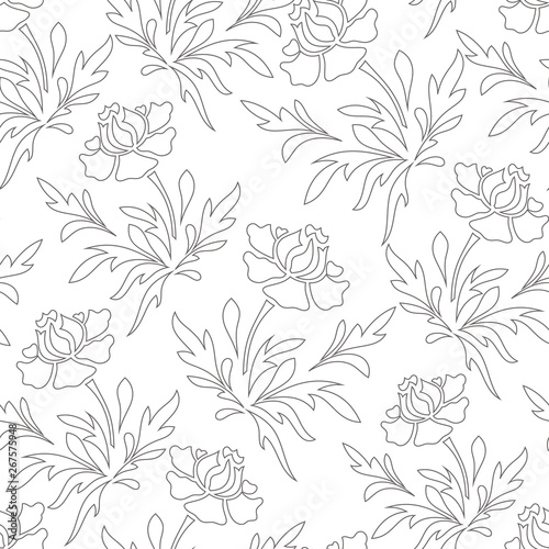 Pencil artwork vector stencil seamless pattern background. Perfect use for wallpaper, gift-wrap, fabric, scrap-booking and on many more surfaces.