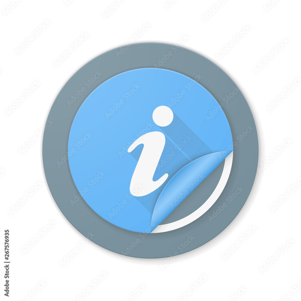 i Info support sign button illustration i Info support sign button illustration