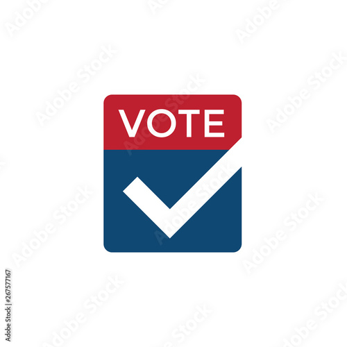 Early Voting Icon with Vote, Icon, and Patriotic Symbolism and Colors