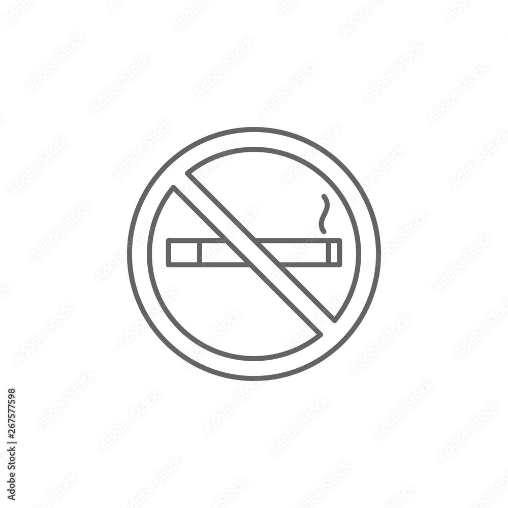 No smoking, sign, mall icon. Element of trade mall icon. Thin line icon for website design and development, app development. Premium icon No smoking, sign, mall icon. Element of trade mall icon. Thin line icon for website design and development, app development. Premium icon