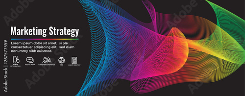 Marketing Strategy Web Header Hero Image Banner with inbound lead generation, chat, & seo ideas