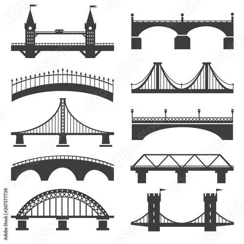 Bridge silhouette icons