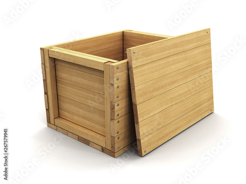 Wooden crate. Image with clipping path © corund