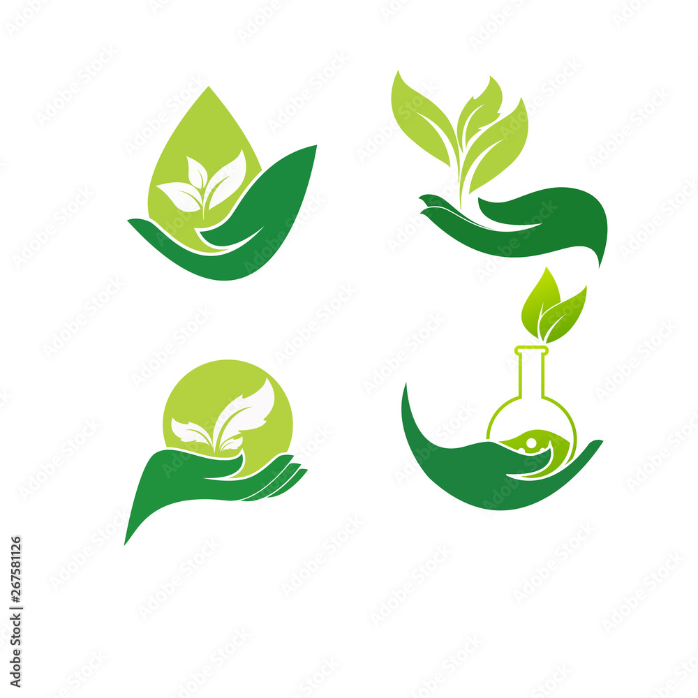 sprout in a hand sign of environmental protection, web icon. vec sprout in a hand sign of environmental protection, web icon. vec