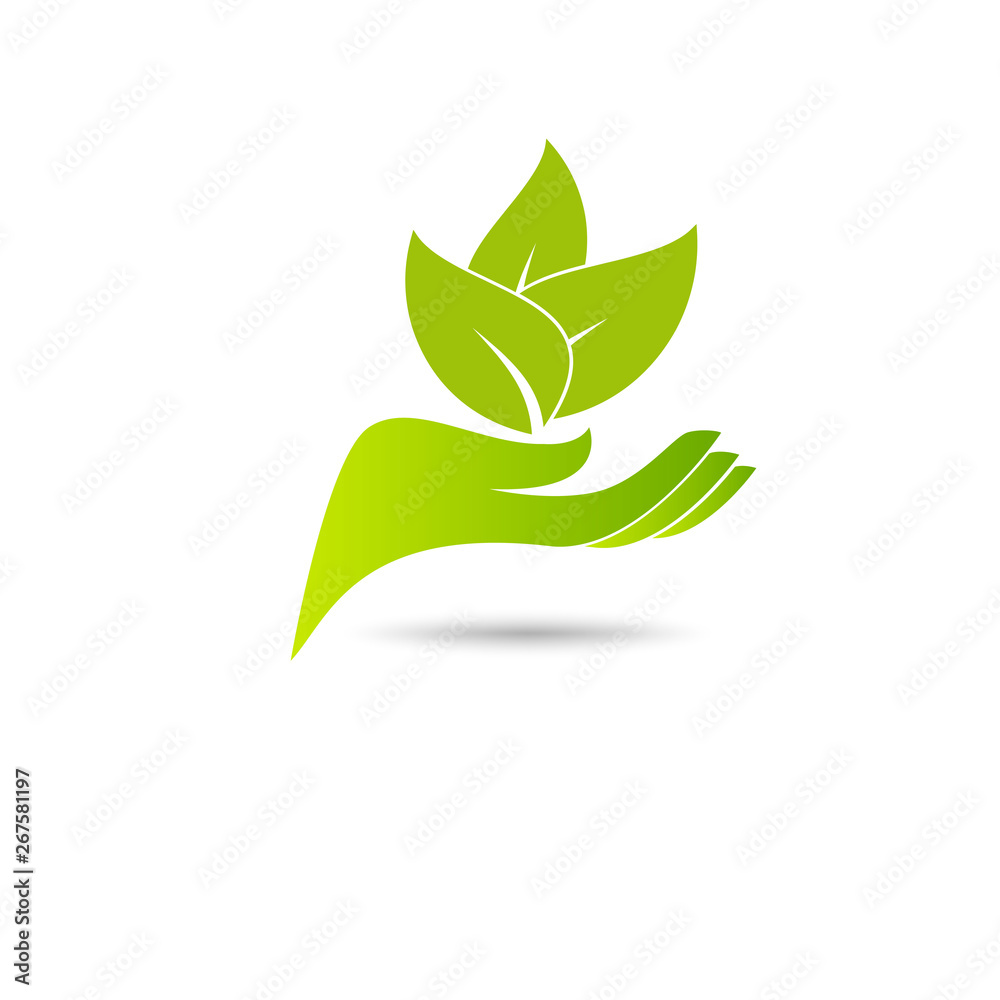 sprout in a hand sign of environmental protection, web icon. vec sprout in a hand sign of environmental protection, web icon. vec