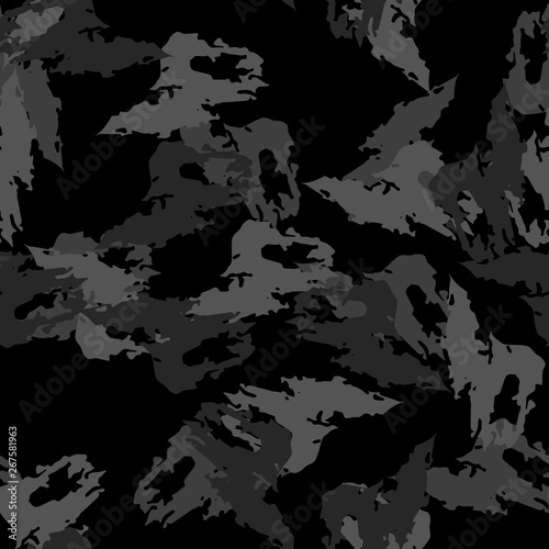 Urban camouflage of various shades of black and grey colors
