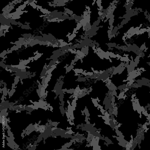 Urban camouflage of various shades of black and grey colors
