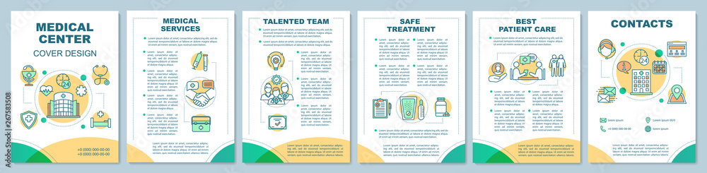 Medical center brochure template layout