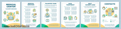 Medical center brochure template layout
