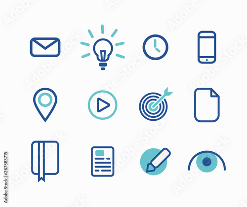 Set of minimal creative vector icons. - Illustration