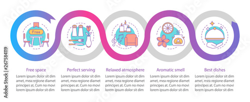 Food service vector infographic template
