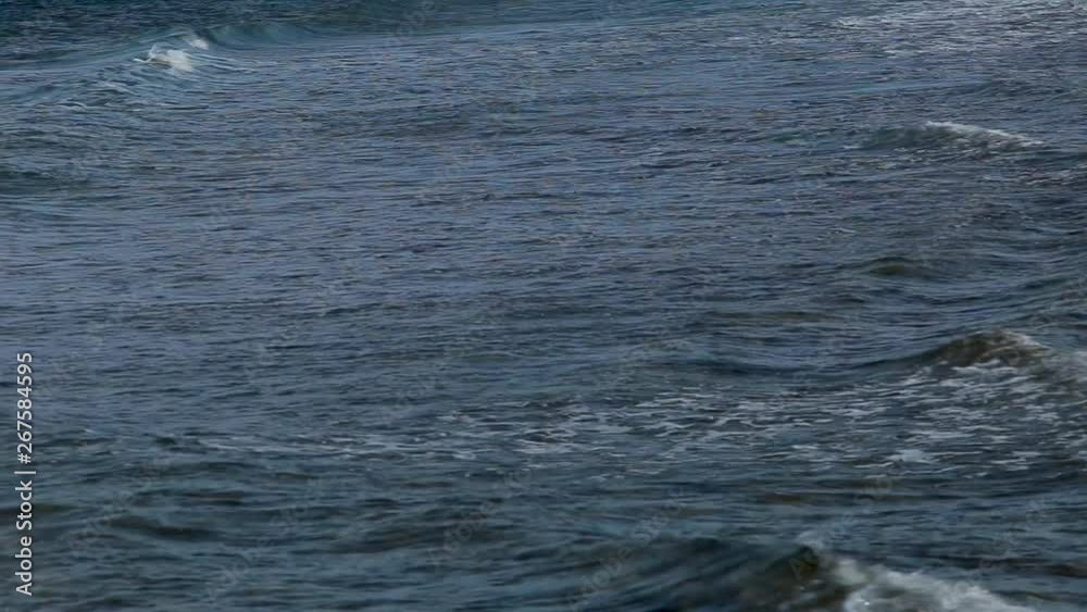 Beautiful surfing waves of sea blue water. Real time video footage. Beautiful surfing waves of sea blue water. Real time video footage.