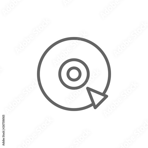 CD player with Triangle icon. Element of theatre icon. Thin line icon for website design and development, app development. Premium icon