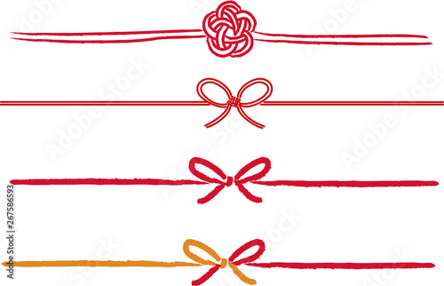 水引 リボン　プレゼント　ライン　