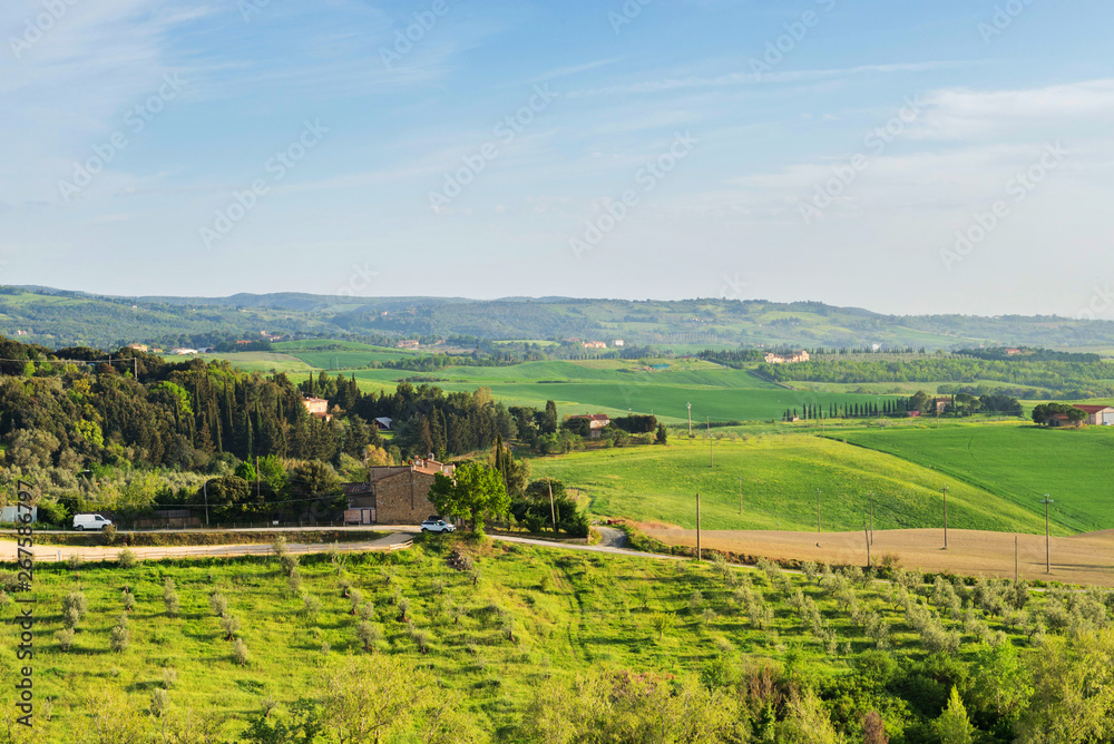Beautiful spring landscape in Tuscany