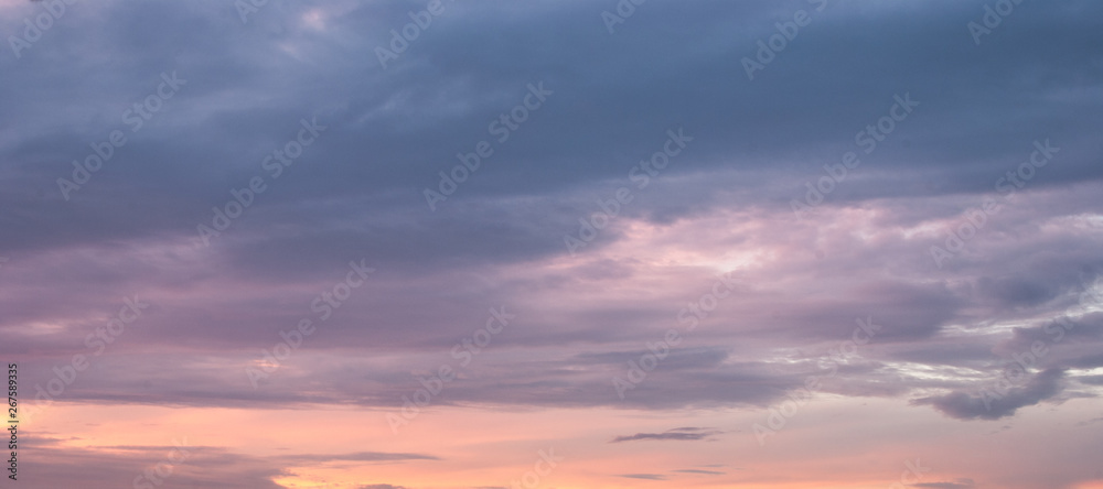 Natural background of colorful red sky during sunset time